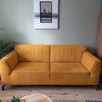 Bank 2,5 sits oker geel zgan, Huis en Inrichting, Ophalen, Overige maten, 150 tot 200 cm, 75 tot 100 cm