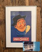 Vintage Philips Philishave reclame poster, Ophalen of Verzenden