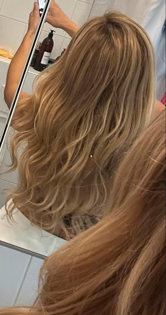 Hair Elements Pruik - Donkerblond, Human Hair, 56cm, Sieraden, Tassen en Uiterlijk, Uiterlijk | Haarverzorging, Zo goed als nieuw