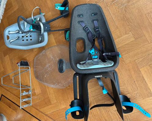 2x fietszitjes + Windscherm + Fietsrekverlengstuk, Fietsen en Brommers, Fietsaccessoires | Fietsstoeltjes, Gebruikt, Ophalen of Verzenden