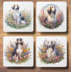 Saluki Lente onderzetters met houder, Ophalen of Verzenden, Nieuw, Glas of Kopje