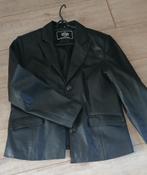 Jas (Colbert Leer), Ophalen of Verzenden, Zo goed als nieuw, Maat 38/40 (M), Zwart