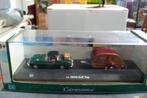 mgb met amerikaanse teardropcaravan   1/43, Hobby en Vrije tijd, Modelauto's | 1:43, Verzenden, Nieuw, Auto, Overige merken