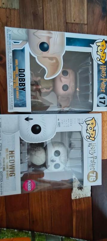 2 Funko Pop Harry Potter Hedwig & Dobby Nieuw beschikbaar voor biedingen