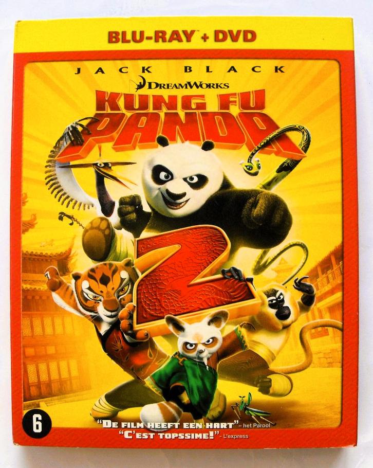 Kung Fu Panda 2 (originele blu-ray & dvd), Cd's en Dvd's, Blu-ray, Zo goed als nieuw, Tekenfilms en Animatie, Ophalen of Verzenden