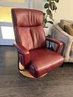 Prominent Relaxfauteuil Stockholm S Accu XS Burgundy Leer, Minder dan 75 cm, Leer, Ophalen of Verzenden, Zo goed als nieuw