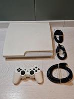 Sony PlayStation 3 Slim Classic White, Spelcomputers en Games, 1 speler, Racen en Vliegen, Ophalen of Verzenden, Zo goed als nieuw