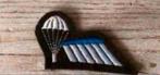 Para-Wing B brevet Halve Nederlands Blauw op Bruin, Verzenden, Nederland, Embleem of Badge