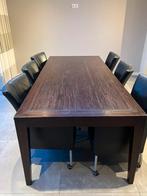 Eettafel, Huis en Inrichting, Gebruikt, Ophalen of Verzenden, 6 tot 8 stoelen