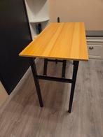 Houten klaptafel met metalen poten 100x50, Ophalen, Rechthoekig, 75 cm of meer