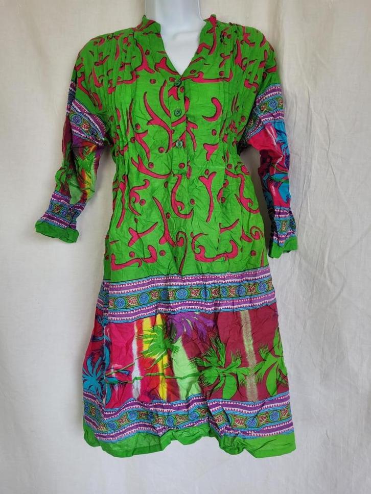 Leuke vrolijke jurk mt M merk HHG, Kleding | Dames, Jurken, Zo goed als nieuw, Maat 38/40 (M), Boven de knie, Ophalen of Verzenden