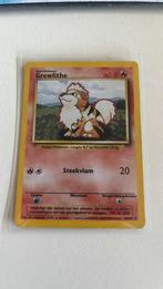 Growlithe base set Pokemon kaart Nederlandstalig 28/102, Ophalen of Verzenden, Gebruikt