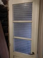 221,5hx131br smalle set dubbele deuren met glas, Antiek en Kunst, Ophalen