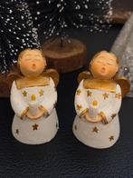 2 vintage beeldjes zingend engeltje met kaarsje Candy Norway, Antiek en Kunst, Curiosa en Brocante, Ophalen of Verzenden