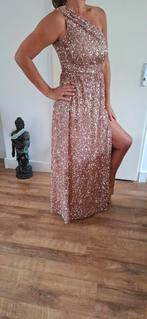 Prachtige rosé gouden avondjurk - Maat L, Maat 42/44 (L), Ophalen of Verzenden, Roze, Onbekend