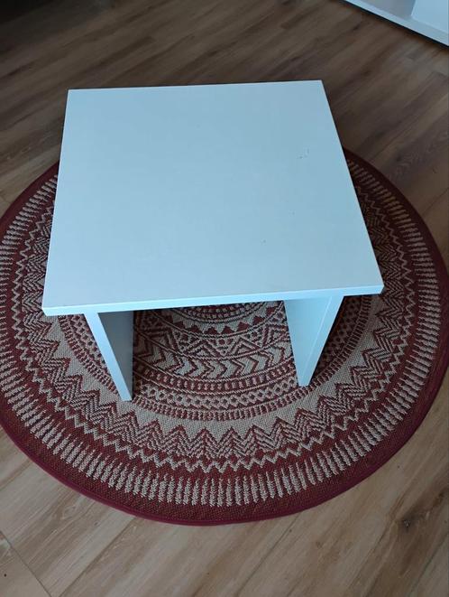 Bijzettafel, wit, 2 stuks., Huis en Inrichting, Tafels | Bijzettafels, Gebruikt, Vierkant, 45 tot 60 cm, Minder dan 55 cm, Hout
