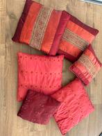 Stoffen Sierkussens Collectie - 6 stuks, Ophalen of Verzenden, Zo goed als nieuw, Rood, Vierkant