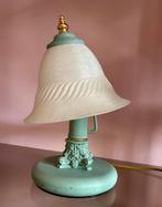 Vintage glazen lampje, Ophalen of Verzenden, Zo goed als nieuw, Metaal, Minder dan 50 cm