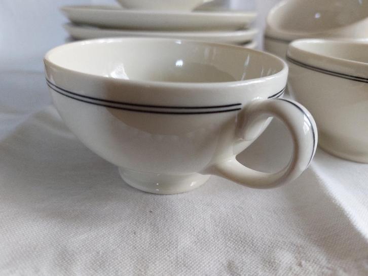 P. Regout | 5 x kop en schotels + suikerpotje | porselein, Antiek en Kunst, Antiek | Porselein, Ophalen of Verzenden