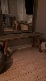 Houten bankje, Ophalen, Zo goed als nieuw, 25 tot 50 cm, Rechthoekig