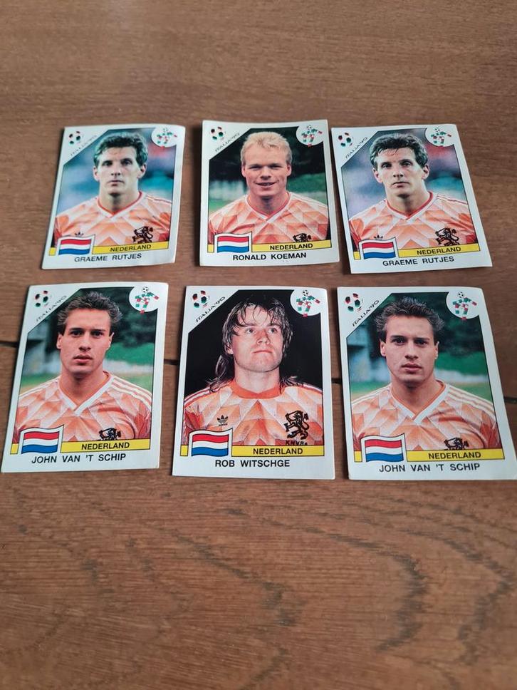 Panini WK 1990 Nederland Stickers, Verzamelen, Sportartikelen en Voetbal, Gebruikt, Poster, Plaatje of Sticker, Overige binnenlandse clubs