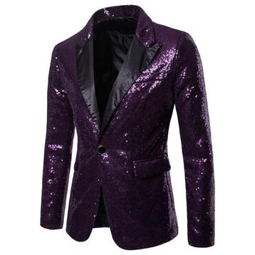 Heren paars glitter colbert mannen paarse blazer paillet beschikbaar voor biedingen