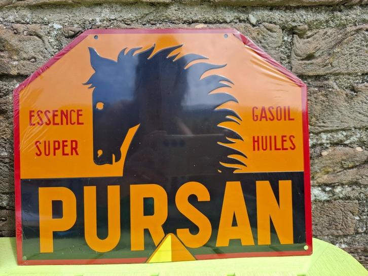 Reclamebord Pursan huile, Verzamelen, Automerken, Motoren en Formule 1, Nieuw, Auto's, Ophalen of Verzenden