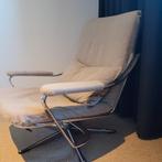 Stijlvolle fauteuil met metalen frame, Gebruikt, 75 tot 100 cm, Ophalen of Verzenden, Metaal