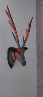 Houten Antilope Wanddecoratie - Handgemaakt uit Portugal, Ophalen of Verzenden, Gebruikt