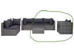 ZIE OMSCHRIJVING, Loungeset poly rotan grijs VidaXL, Ophalen, Gebruikt, Rotan, 3 zitplaatsen