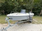 Terhi 435 met suzuki 15pk met trailer️️️ proefvaren mogelijk, Watersport en Boten, Ophalen, 10 tot 30 pk, Zo goed als nieuw, 3 tot 6 meter