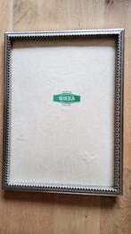 Antiek groot zilver kleur fotolijstje bol glas open randen., Ophalen of Verzenden