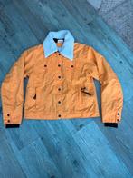 Oranje Jas met Witte Kraag van Rehall maat L, Overige merken, 100 tot 140 cm, Ophalen of Verzenden, Zo goed als nieuw