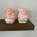 Vintage peper en zoutstel - Mama papa en baby varken, Huis en Inrichting, Keuken | Keukenbenodigdheden, Ophalen of Verzenden, Gebruikt