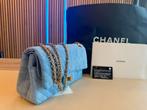 Chanel Flap bag Chevron Quilted 2.55 Reissue 226 Light Blue, Handtas, Blauw, Ophalen of Verzenden, Zo goed als nieuw