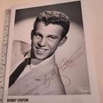 Foto met handtekening Bobby Vinton, Verzamelen, Muziek, Artiesten en Beroemdheden, Gesigneerd, Foto of Kaart, Verzenden
