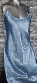 sexy satijnen slipdress XL, Kleding | Dames, Ophalen of Verzenden, Blauw