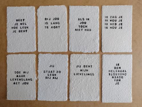 Kaarten van handgeschept papier, Diversen, Wenskaarten, Nieuw, Ophalen of Verzenden