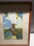 schilderij met afbeelding van een Nederlandse molen, Antiek en Kunst, Ophalen