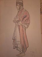 Tekening  jonge man in kostuum, 1955 van Nico schrier, Ophalen of Verzenden