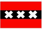 Amsterdam 3 kruizen vlag 3x2 meter, Ophalen of Verzenden, Zo goed als nieuw