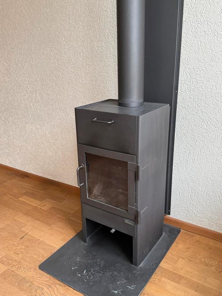 Dik Geurts houtkachel met praktisch oventje - vrijstaand, Huis en Inrichting, Kachels, Gebruikt, Vrijstaand, Houtkachel, Hout