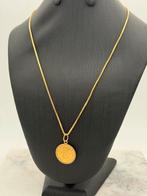 Mooie 14 karaat ketting 45 cm met 22 karaat 5 gulden munt, Sieraden, Tassen en Uiterlijk, Kettingen, Nieuw, Ophalen of Verzenden