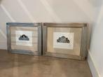 Twee lijsten met klassieke print schilderij, Ophalen of Verzenden