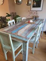 Eettafel Loods 5, uniek en sfeervol, Huis en Inrichting, Tafels | Eettafels, Ophalen, Zo goed als nieuw