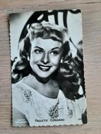 oude filmsterren kaart Paulette Goddard jaren 40-60?, Ophalen of Verzenden, 1940 tot 1960, Ongelopen, Sterren en Beroemdheden