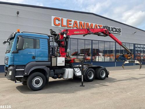 MAN TGS 33.480 6x6 Euro 6 Palfinger 27 Tonmeter boomkraan, Auto's, Vrachtwagens, Te koop, 4x4, ABS, Airconditioning, Cruise Control