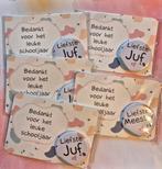 5x Cadeautje Juf/Meester – Button + Kaart, Nieuw, Ophalen of Verzenden, X, X