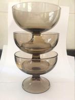 3 Vintage rookglazen bowl, champagne glazen Luminarc, Ophalen of Verzenden, Zo goed als nieuw, Overige typen