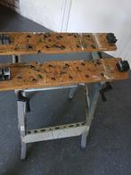 Inklapbare Werkbank met Bankschroef, Ophalen of Verzenden, Gebruikt, 70 tot 120 cm, Bankschroef